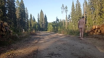 Preview 3 of Sir Xxx Vidio - Sex model mars6mars walking nude at forest road