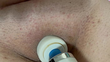 Preview 2 of Sexy Mlifs - Husband absolutely destroys me with a magic wand on my pussy.. but I LOVE it.
