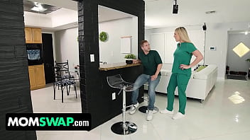 Preview 1 of Hb Sleeping - MomSwap - Naughty Nurses Joslyn Jane And Kate Dee Play Doctor With Their Boys
