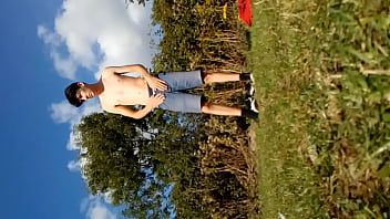 Preview 1 of Sperma Apspritzen 2 - Teen orgasm outdoor