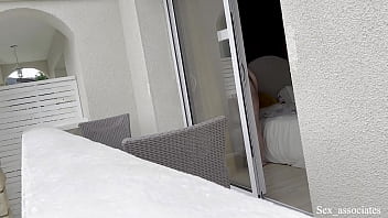 Preview 1 of Kannada Village Aunty Sex Video - Hot spanish girl was secretly filmed in her hotel room through the window while she was taking some nude photes.