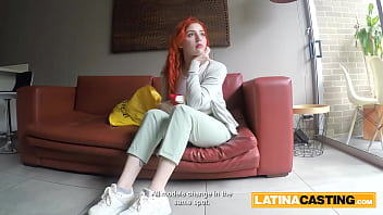 Preview 2 of Tup Desk - Innocent Colombian Redhead Tricked in Fake Model Casting