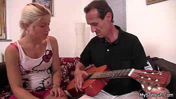Preview 2 of Bustu Babes - Old man licks and fucks sons gf from behind