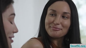 Preview 1 of Mom Sou - Brunette teens Vanessa Sky and Freya Parker pussy licking 69