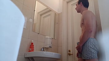 Preview 3 of Momand Son Sexy Video - Sex model mars6mars masturbate at WC (full version on RED)
