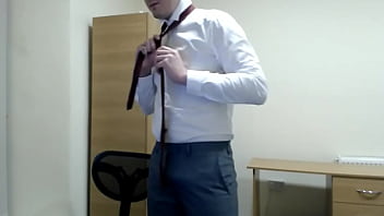 Preview 2 of Pakasa Ibu - Twink Boss Suiting Up and Shining His Dress Shoes