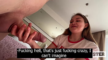 Preview 1 of Raylene Piano - MY STEPSISTER IS TESTING MY HUGE DICK AND COMMENTING ON IT