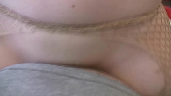 Preview 2 of Bang Rows - Genevive Tears Fishnet Pantyhose to Grinds on Cock &amp_ Get Sensual Massage