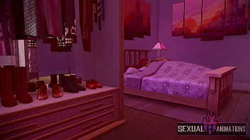 Preview 1 of Amerikan Naugthy - My Girlfriend is Horny and I Eating her Pussy to Orgasm - Sexual Hot Animations
