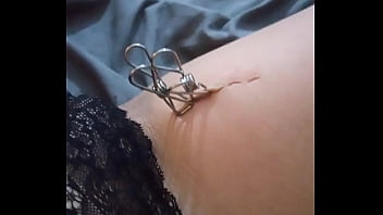 Preview 2 of Kylee Reese Ass - I my tights with a metal clamps