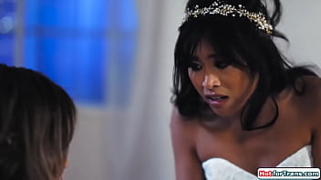 Preview 2 of Young Milf Fuck Virgin Nerd - Busty shemale Korra Del Rio fucks bride