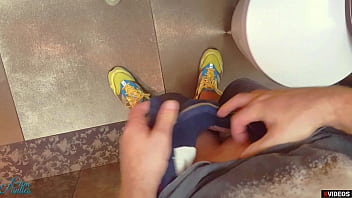 Preview 1 of Sex Doll Fucking Hard - Stranger cum in my panties in restaurant toilet