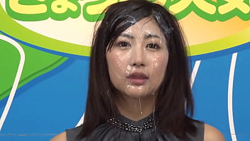 Preview 3 of Peluche Y Vicky Xipolitakis - News Announcer BUKKAKE,  Japanese,  censored,  second girl