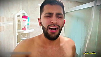 Preview 4 of Healthy Ass - No hands water masturbation. Letting the stream of water fall on my big uncut latino cock until it makes me cum hands free ?
