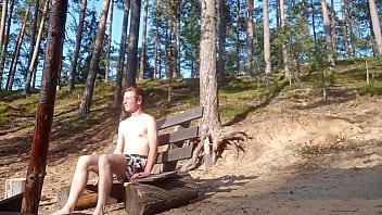 Preview 1 of Home Cam Porn - Sex model mars6mars masturbate at chair near lakeshore