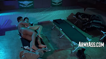 Preview 4 of 1 Women Fuck 3 Men - Midnight Cock Sick Gay Soldiers