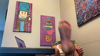 Preview 4 of Boobs Debate Hue Peete Hue Vedio - Roommate Makes you his Personal Foot Boy! (1080p HD PREVIEW)