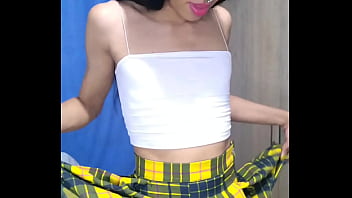 Preview 1 of Mame 85 - Big clit TGirl In Skirt