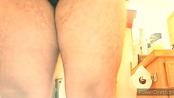 Preview 1 of Abaya Mms - Jerking it near the toilet