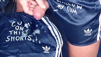 Preview 1 of Xxx Sex Lng Penice Vedio - Satin fetish Xtreme Satin Nylon Soccer Shorts with lots of cum