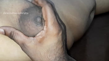 Preview 2 of Iagalish Va - Indian Desi Cute Lady Laying &amp_ Showing Lover her Sweet Pussy &amp_ Big Boobs with Nice Nipple