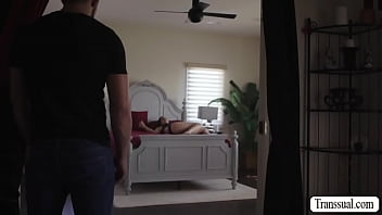 Preview 1 of Sexy Bp Hd Open - MILF shemale barebacked by her stepson