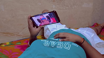 Preview 1 of Jabardosti Sex - Rakhi special stepsister got fucked while watching porn videos alone
