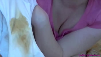 Preview 4 of Mom Wont Sleep Son - Getting White Panties Stained For Daddy