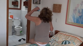 Preview 2 of Bbw Bobery - On the beach,  my boss records me peeing and while I rest he spies on my hairy pussy