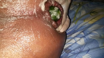 Preview 2 of Suneleun Sex - Huge cucumber fucking ass big beautiful gapes