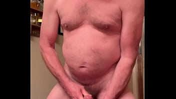 Preview 3 of Dessous Doggy - jacking into his hand,  eats his loads