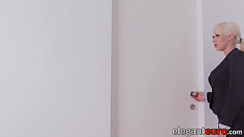 Preview 1 of Dolly Q - Blonde eurobabe fed jizz after vigorous big cock banging