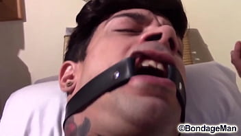 Preview 2 of Y Gold - Dito hogtied ballgagged