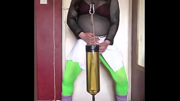 Preview 2 of Stepsister Love To Caksoking - crossdresser loves the taste of piss and cum together no matter who is watching