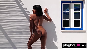 Preview 3 of Injection Sex - Big boobed all natural latina Angel Constance taking off her sweaty clothes