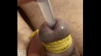 Preview 3 of Baby Jewel Woodman Casting - Tied glands and plastic rod in my peehole