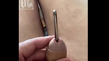 Preview 4 of 69 Bed Piss - Metal dilator in my peehole 5