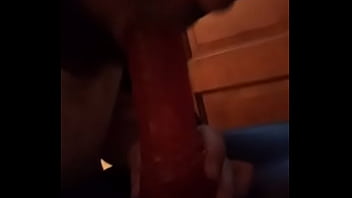 Preview 2 of Foam Orgy - virgin bottom sucks fat dildo
