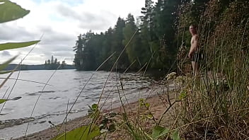 Preview 1 of Desi Sexxv Com - Sex model mars6mars walking and masturbate at lake shore