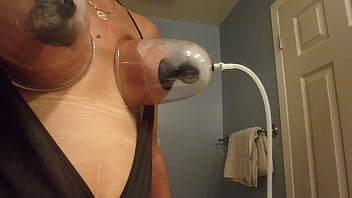 Preview 1 of Jodi Milf - Cross dresser pumping tits.