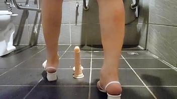 Preview 2 of Danny D And Assh Lee Full Move - 【Ladyboy】TingTing masturbation in public toilet