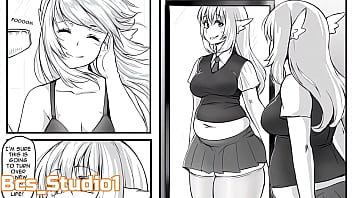 Preview 1 of X X Hod Video - No Lunch Break - Episode 1 - Weight Gain Comic Belly Inflation