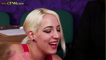 Preview 4 of Move Sex Film - CFNM femdom ladies suck and deepthroat cock in group