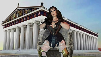 Preview 1 of Big Bang Tits - Granny Wonder Woman: Face Fucking The Wondrous Cocksucking Goddess