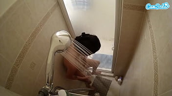 Preview 3 of Sxxx Habesha - petite teen shaving pussy on spy shower cam