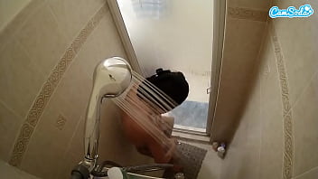Preview 1 of Sxxx Habesha - petite teen shaving pussy on spy shower cam