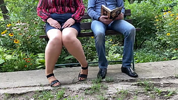 Preview 1 of Brazzers Newporn - Big ass milf pee next to me in the park on a bench