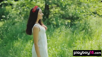 Preview 1 of Korianki Tube Ybi - Attractive skinny brunette babe Cira Nerri reveals her perfect natural tits