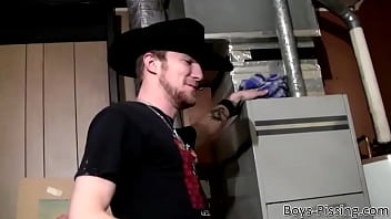 Preview 1 of Candid Gilf Ass Walking - Ty Frost and Lee Barstow pee on each other while jerking off