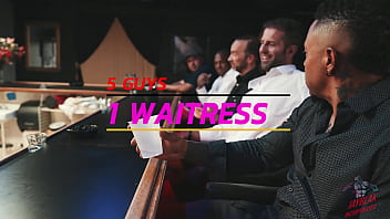 Preview 1 of Omegle Sex Girls - 5 GUYS 1 WAITRESS,  Ray Ray,  Eddie Jaye,  Nacho Vegas,  Randy Denmark,  Chris Hellas